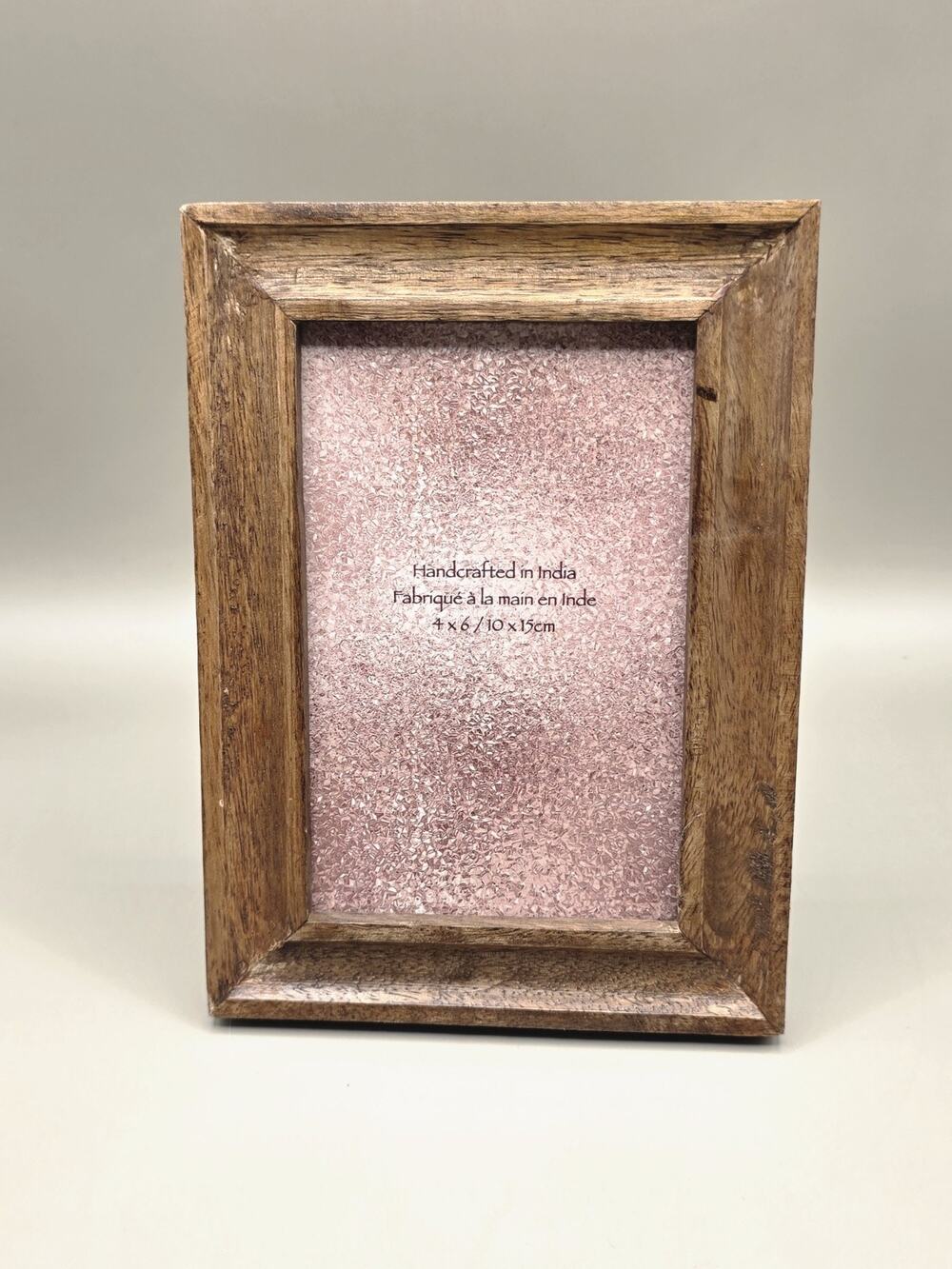 Hand Crafted Indiana Mango Wood Photo Frame 4×6 Tabletop Gallery